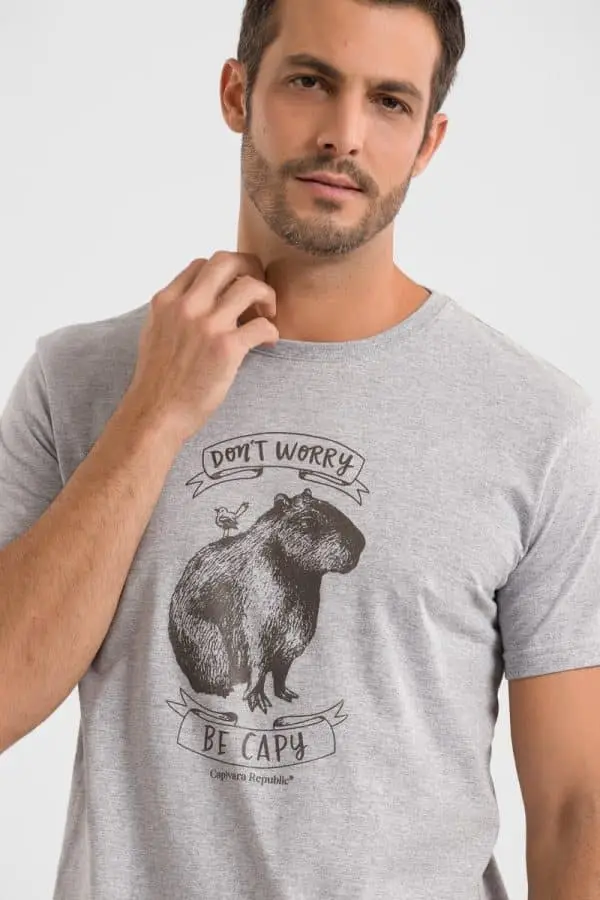 Camiseta Capivara Republic®  Be Capy Mescla
