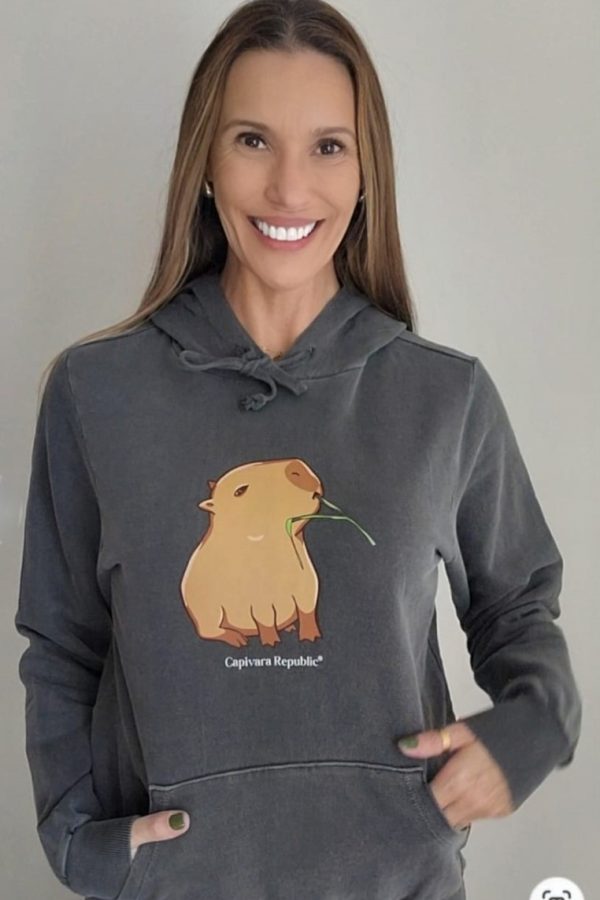 Casaco Moletom Capivara Republic® Capi Capim Chumbo