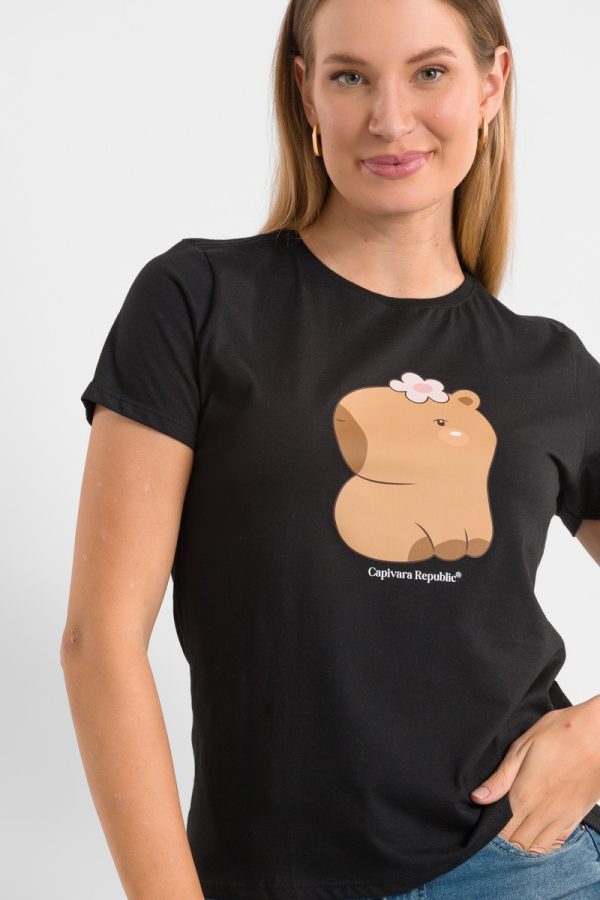 Baby Look Capivara Republic® Capi Flor