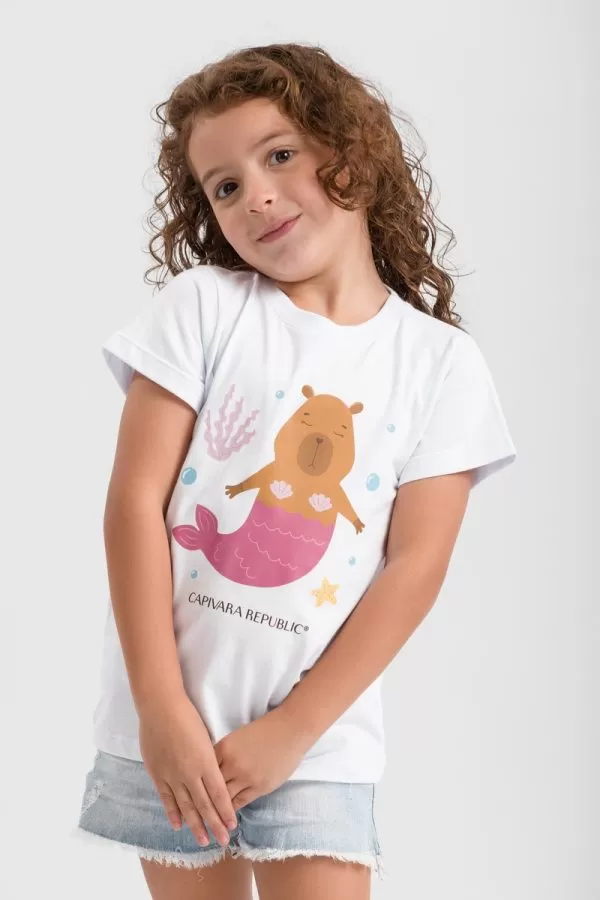 Camiseta Infantil Capivara Republic®  - Sereia