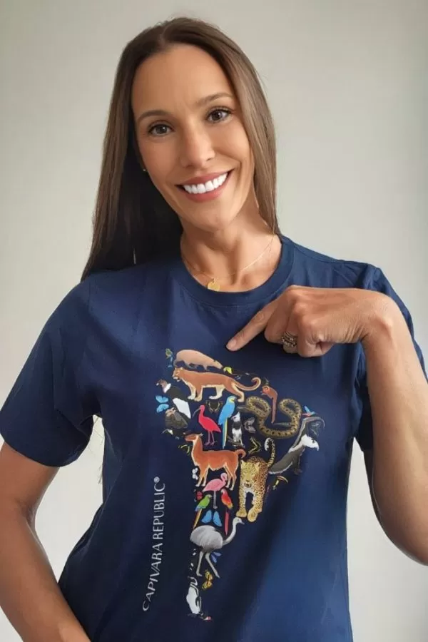 Camiseta Capivara Republic®  Mapa América do Sul