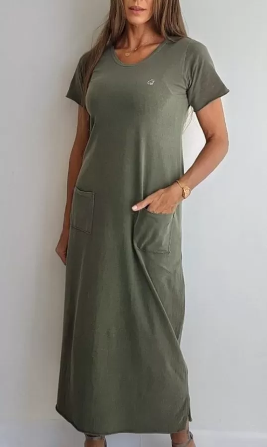 Vestido Capivara Republic® Longo com Bolsos