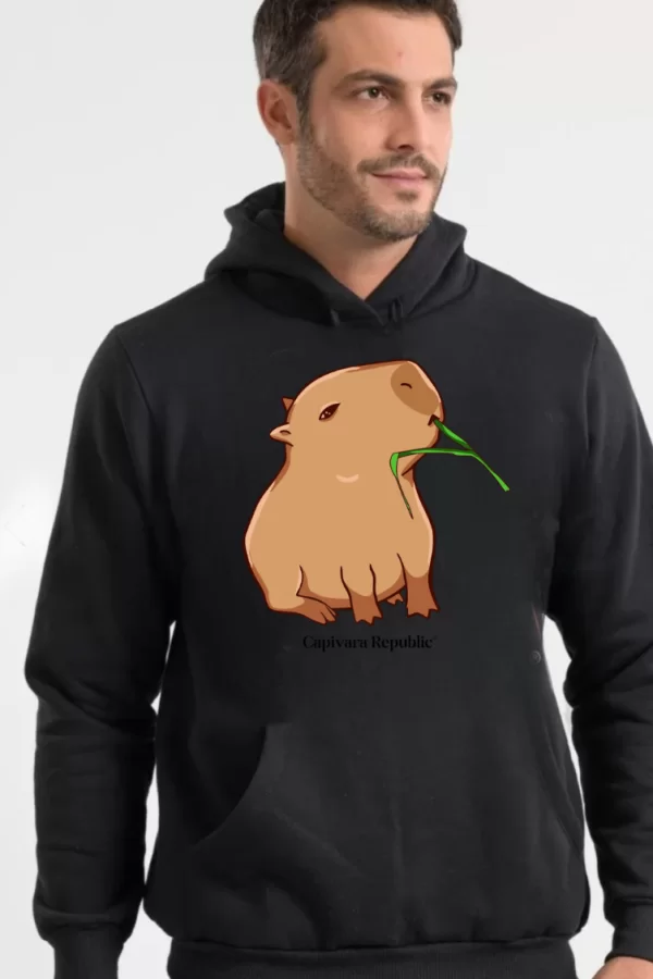 Casaco Moletom Masculino Capivara Republic® Capi Capim Preto