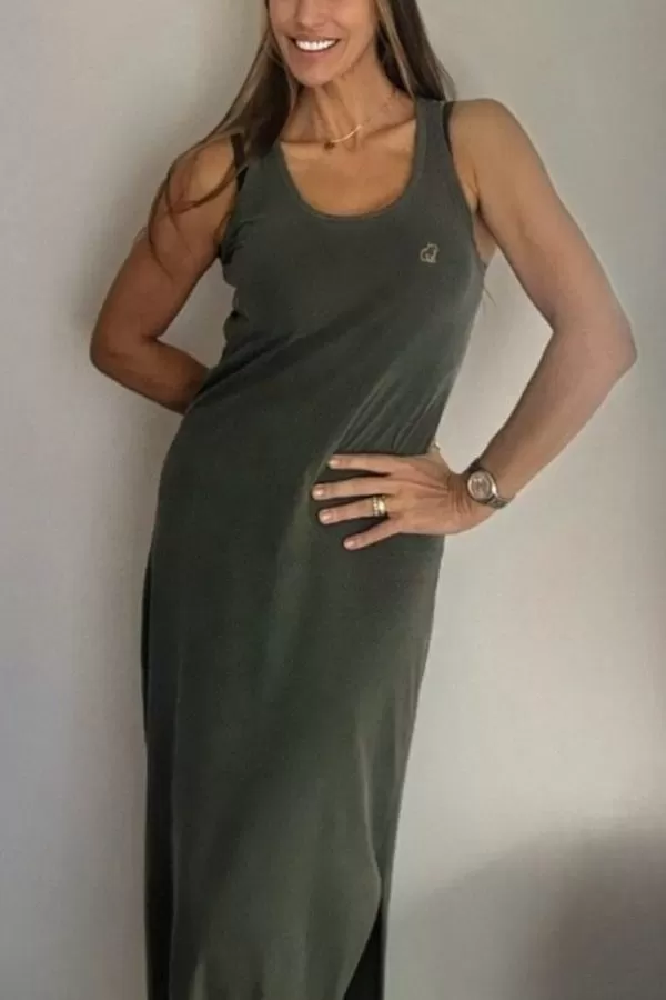 Vestido Capivara Republic® - Regata Longo Verde Oliva