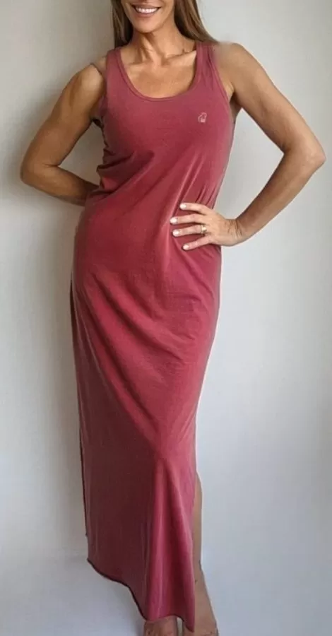 Vestido Capivara Republic® - Regata Longo Vermelho Estonado